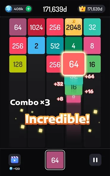 2048 Fusionar Bloques Juego screenshot 7