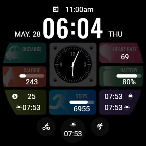 Small Clock Widget ZKin Watch screenshot 43