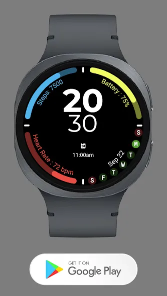 Active Sport Time Watch face screenshot 1