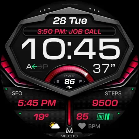 MD318 3D Digital Watch Face screenshot 9