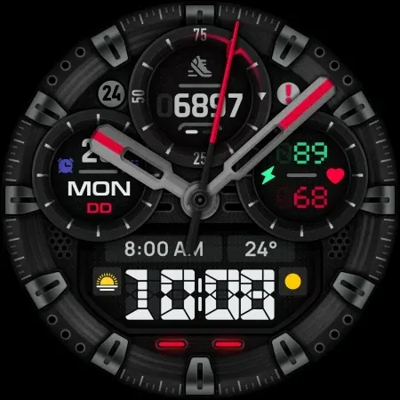 SH104 Watch Face, WearOS watch screenshot 9