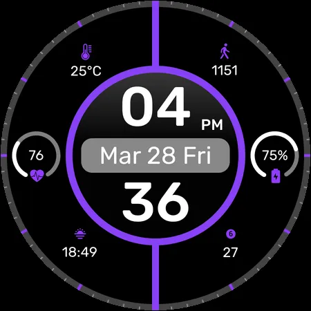 Clock Line Watch Face screenshot 8