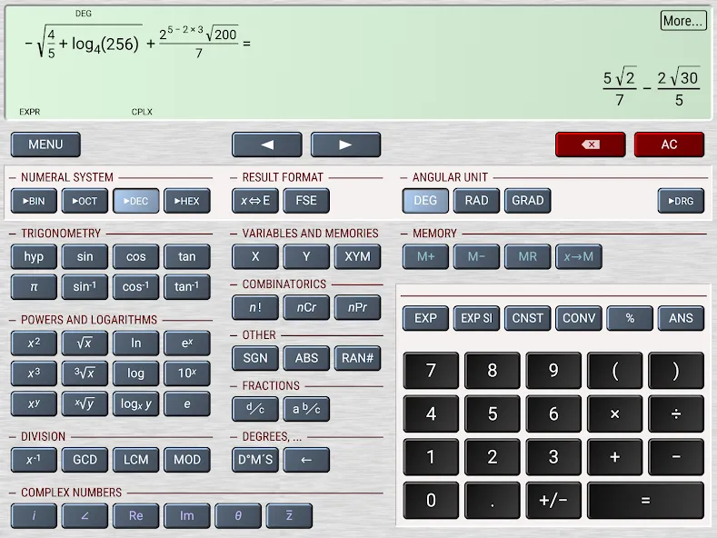 HiPER Scientific Calculator screenshot 13