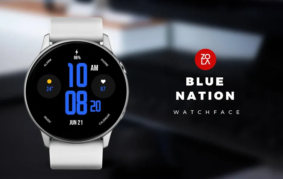 Blue Nation Watch Face screenshot 1