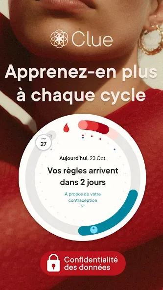 Calendrier des règles Clue screenshot 1