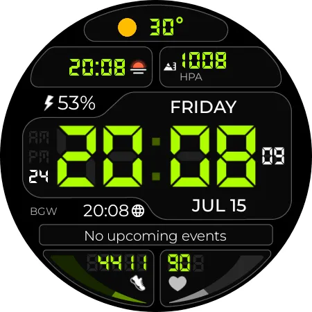Chester Digilight watch face screenshot 26