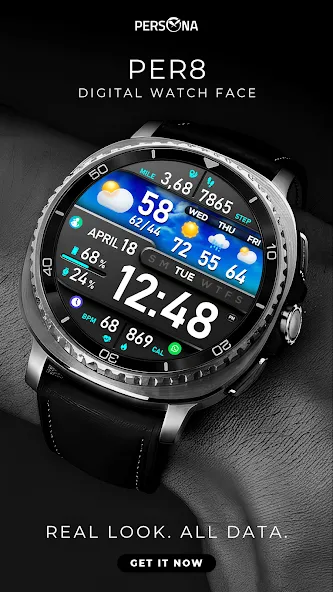 PER8 Digital Watch Face screenshot 1
