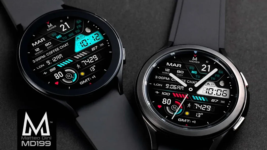 MD199: Analog watch face screenshot 1