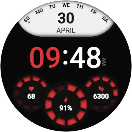 DS D002 - Digital watch face screenshot 2