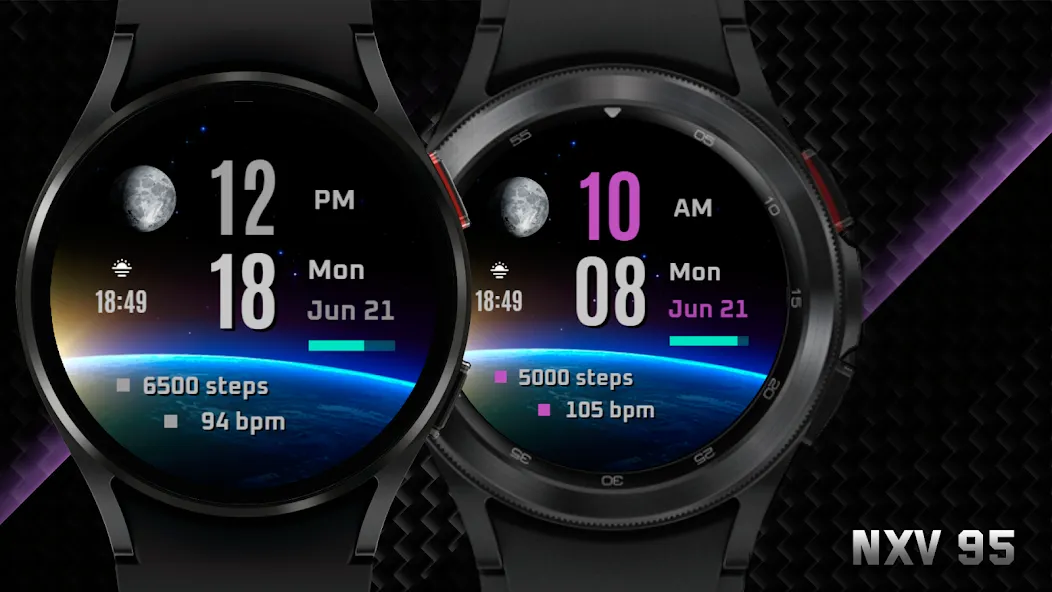 NXV95 Earth Digital Watch face screenshot 4