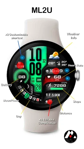 ML2U 260 Watch Face screenshot 2