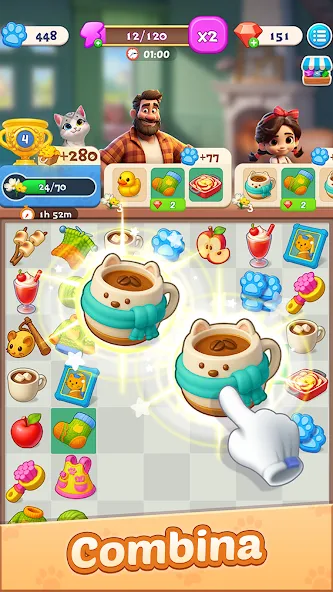 Meowment: Merge & Makeover screenshot 1