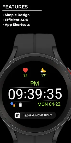 Night ver 05 - watch face screenshot 2