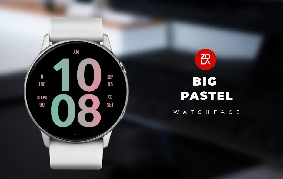 Big Pastel Watch Face screenshot 1