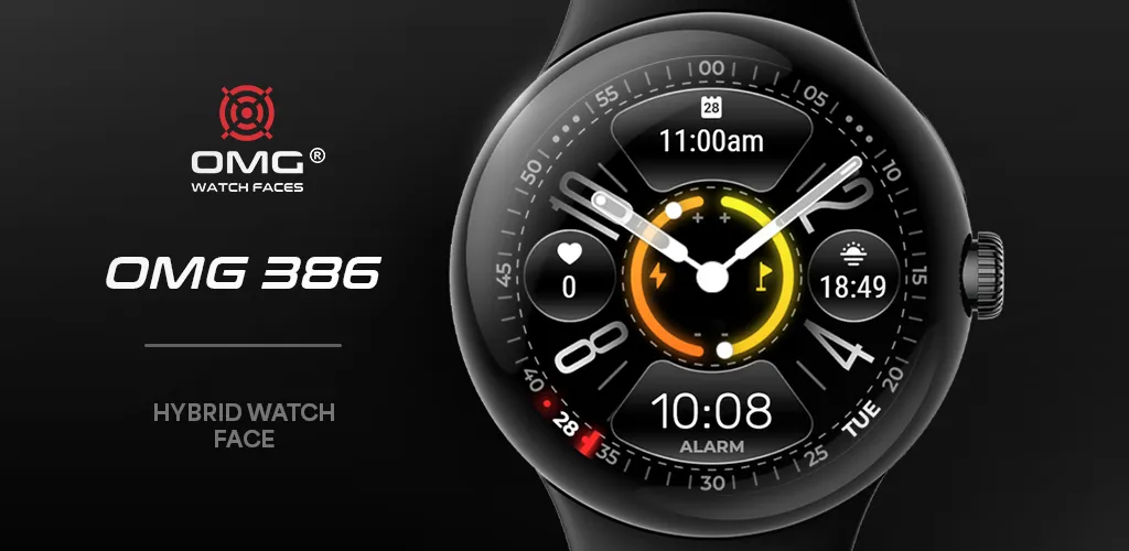 OMG 386 Hybrid Watch Face screenshot 1