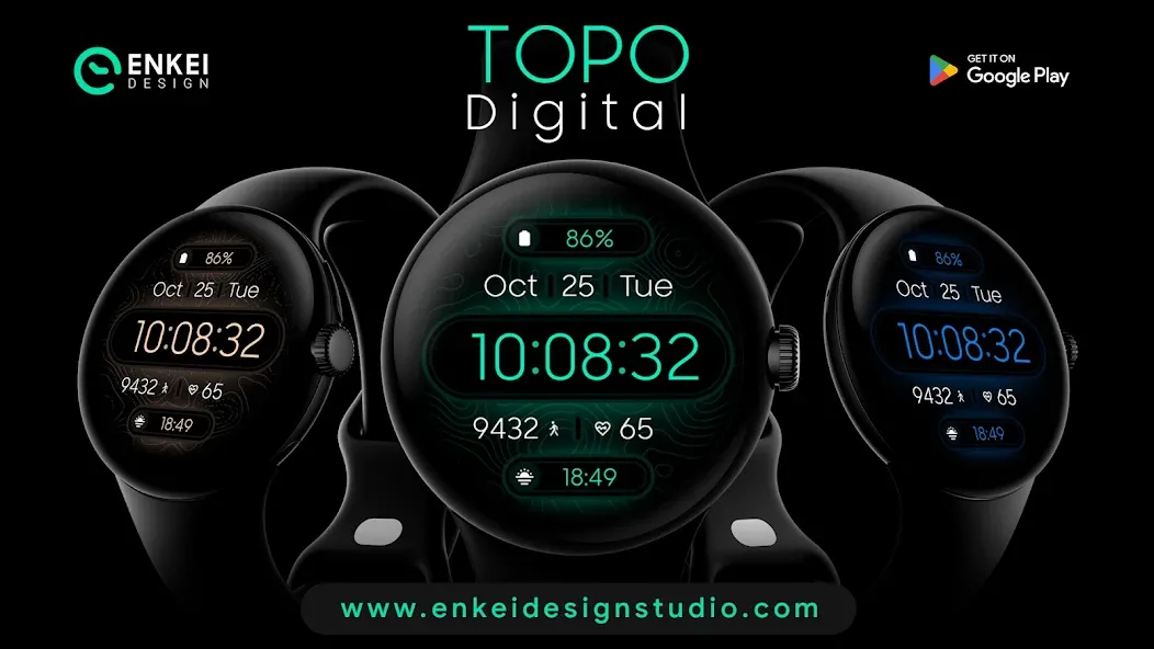 TOPO Digital - watch face screenshot 7