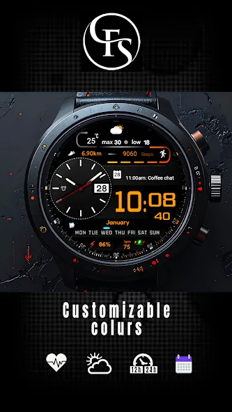 FSW307 Hybrid Watch face screenshot 3