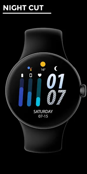 Night cut - watch face screenshot 1
