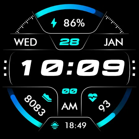 Oled - Digital v6 | watch face screenshot 10