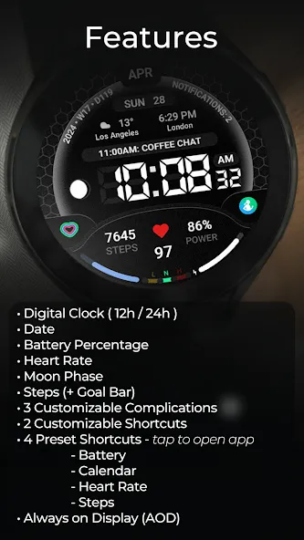 TVV Digital 3 Watch Face screenshot 4