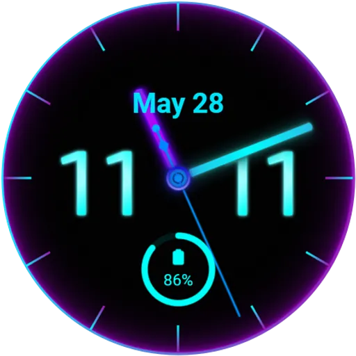 Neon Pulse Anime Watch Face screenshot 1