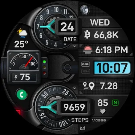 MD338 Hybrid watch face screenshot 10