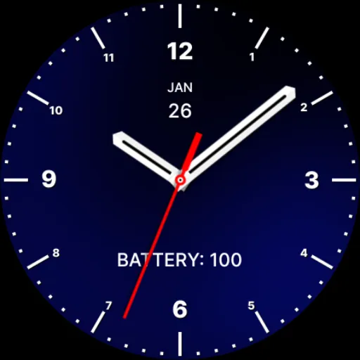 Super Blue Black Watch Face screenshot 4