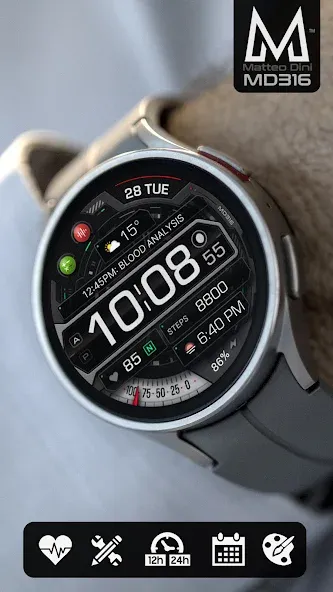 MD316 Digital Watch Face screenshot 2