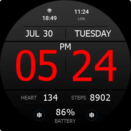Key WF34 Digital Watch Face screenshot 25