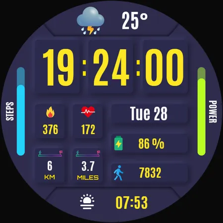 Renna Digital Watch Face screenshot 35