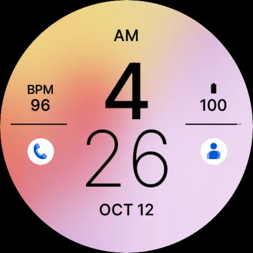 Romantic Flat Watch Face screenshot 5
