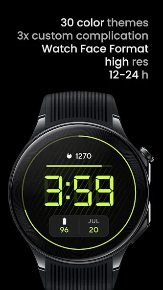 Digital 1 Watch face screenshot 3