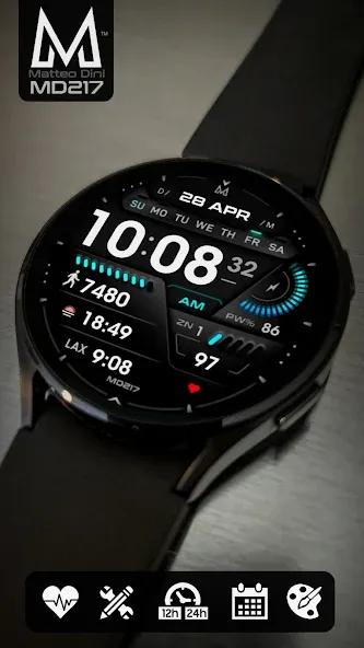 MD217 Digital watch face screenshot 1