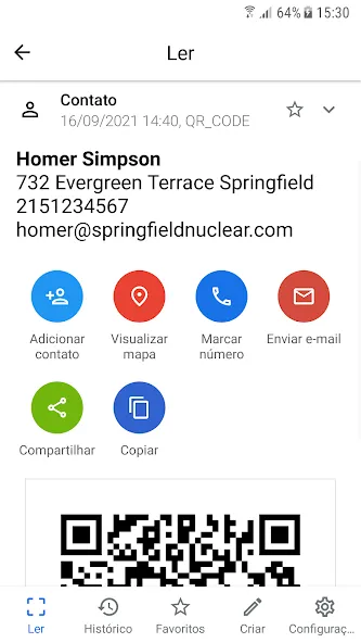 Leitor de código QR, de barras screenshot 3