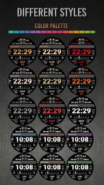 PW72 Sport Digi Watch Face screenshot 4