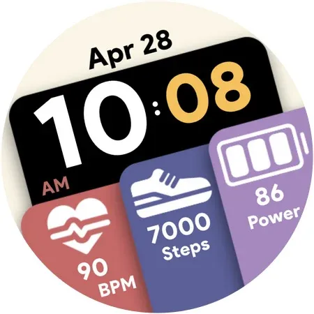 Modular Tiles - Watch face screenshot 7