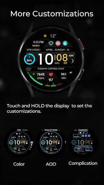 TVV Sport Digital Watch Face screenshot 6