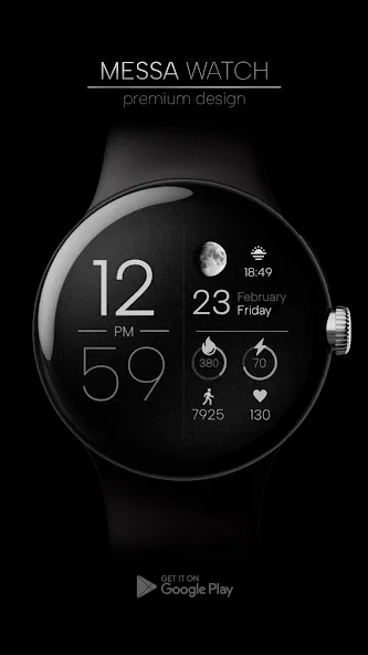 Minimal Digital Watch Face IO screenshot 1