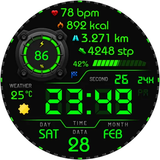 Vortexion Digital Watch Face screenshot 22