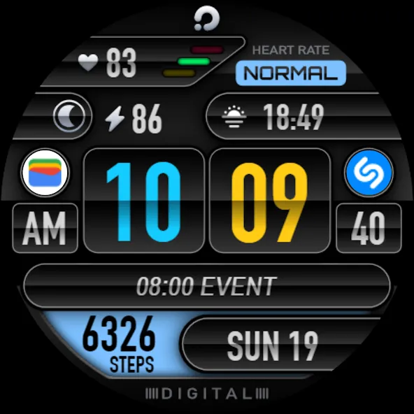 PRADO 05 Digital Watch Face screenshot 10