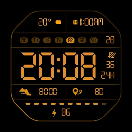 DADAM41: Retro LCD Watch Face screenshot 19