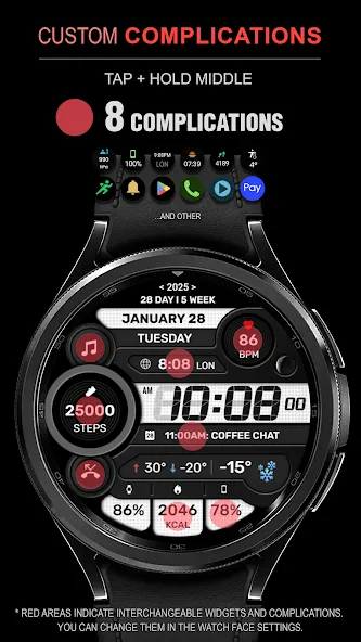 WFP 299 Digital watch face screenshot 3