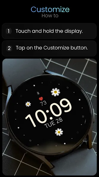 Flower Animated watch face screenshot 8
