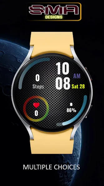 Dark Jet Black WatchFace SAM 1 screenshot 9