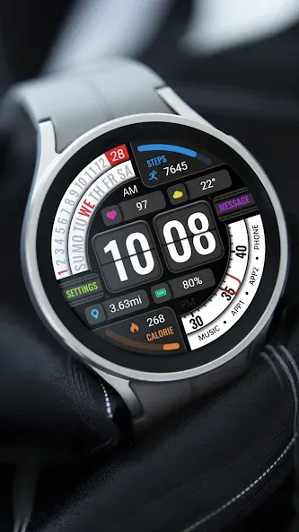 Diagonal Text ZKin Watch Face screenshot 6