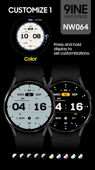 NW064: Digital watch face screenshot 3