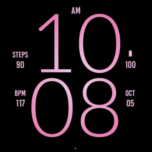 Pink Rose Light Watch Face screenshot 4