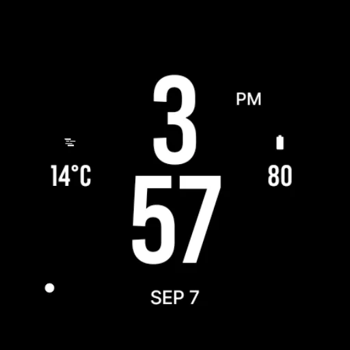 Sporty Jet Black Watch Face screenshot 5
