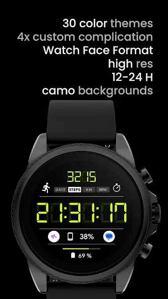 LCD Digital: Watch face screenshot 2