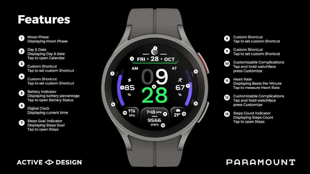 Paramount: Digital Watch Face screenshot 7